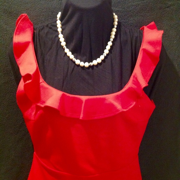 Lulu's Red Ruffle Mini Dress - Picture 4 of 4